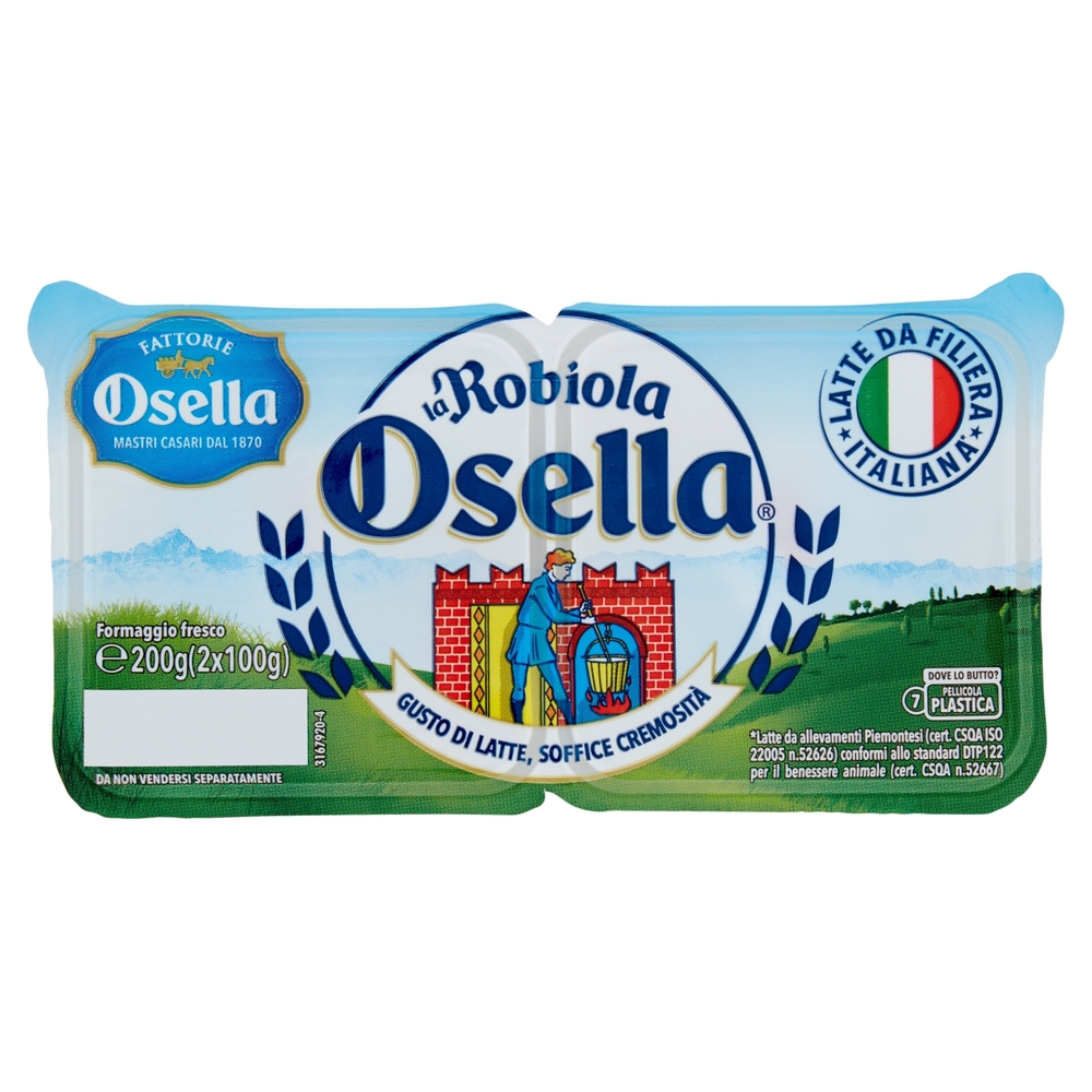 La Robiola Fattorie Osella Twinpak, 100X2 g